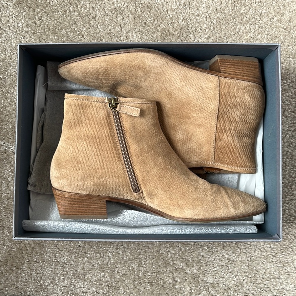 Aquatalia Fire Perforated Suede Booties